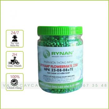 Phân Tan Chậm RYNAN FLOWERMATE 230 NPK 23-08-08+TE Chuyên Dùng Cho Các Loại Cây Kiểng 