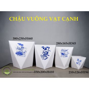 Chậu vuông vạt cạnh