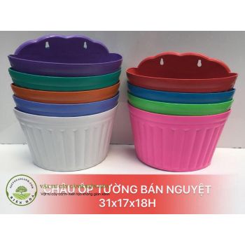 Chậu ốp tường bán nguyệt