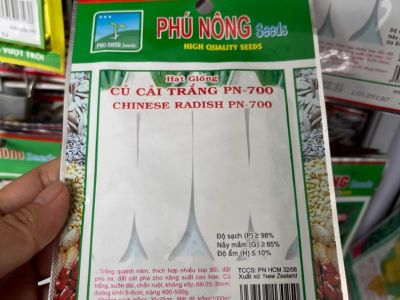 Củ cải trắng PN-700 Phú Nông gói 20gram