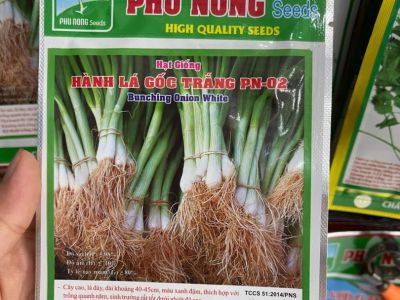Hành lá gốc trắng PN-02 Phú Nông ,gói 2 gram