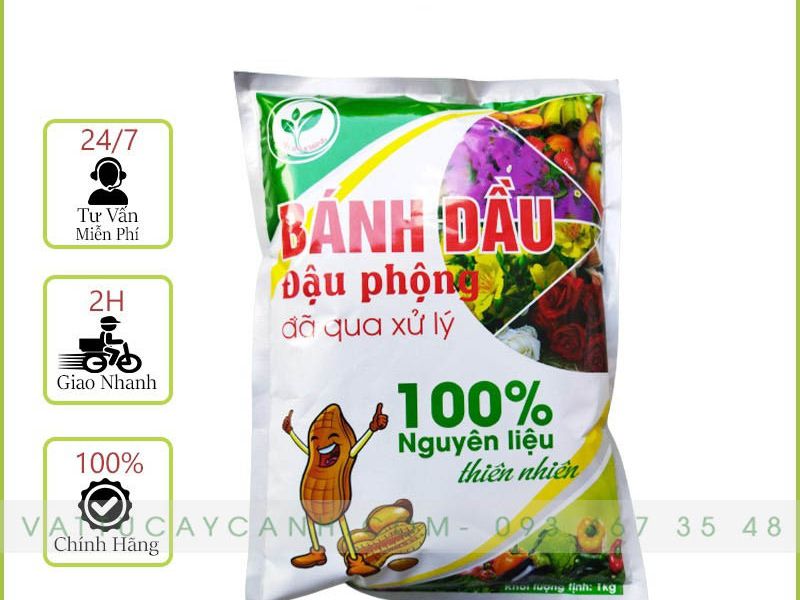 Bánh Dầu Đậu Phộng Đã Qua Xử Lý – Chuyên Cho Hoa Kiểng, Bonsai, Phong Lan, Rau Màu, Cây Ăn Trái