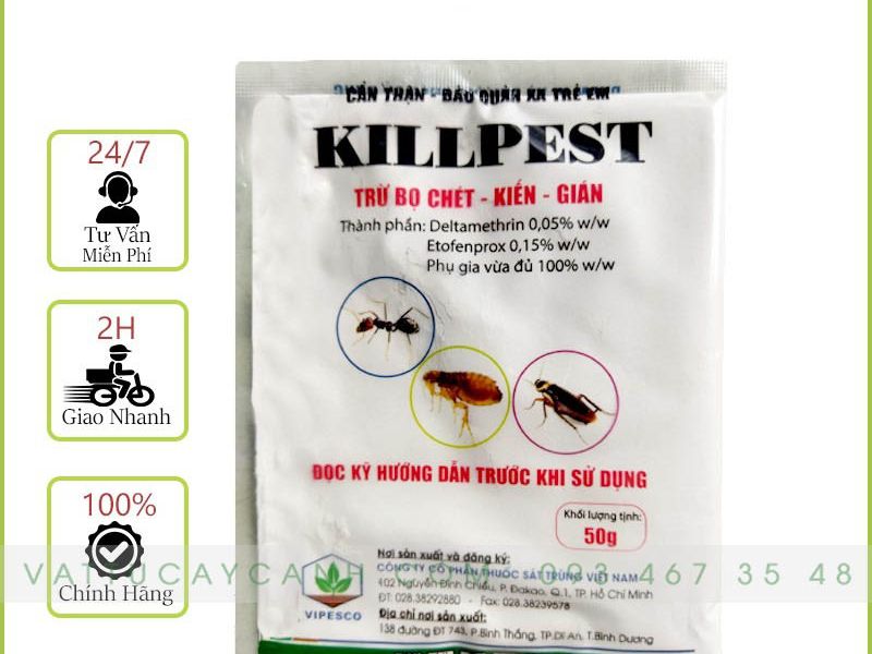 Phấn Diệt Kiến, Bọ Chét, Gián KillPest Dạng Bột