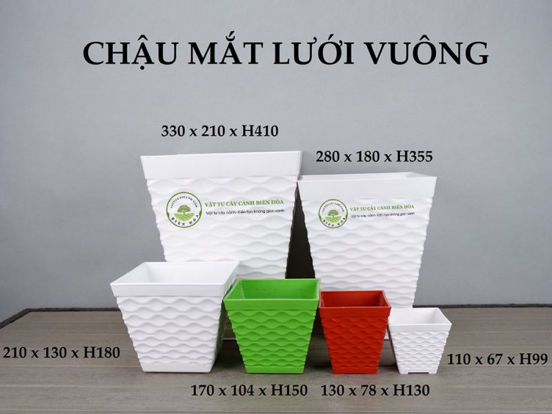 Chậu mắt lưới vuông