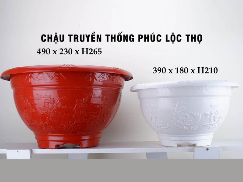 Chậu truyền thống phúc lộc thọ