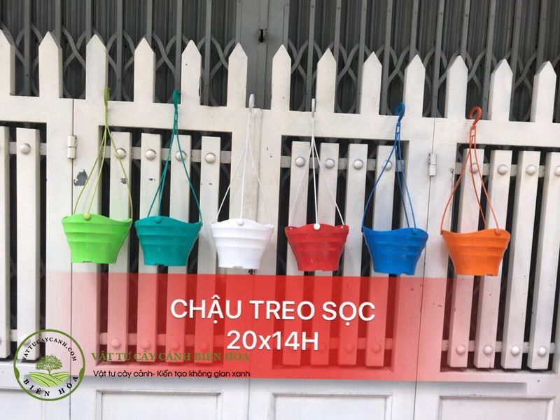 Chậu treo sọc