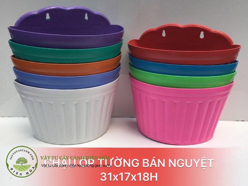 Chậu ốp tường bán nguyệt