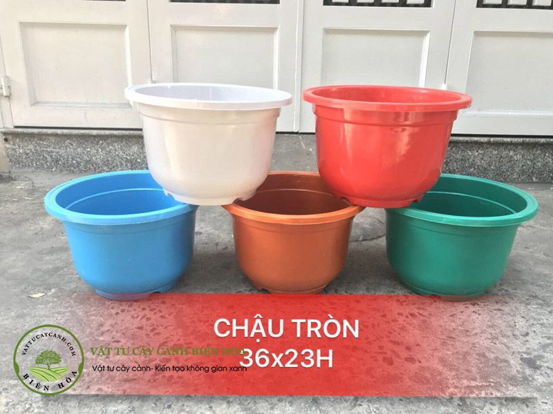 Chậu nhựa tròn