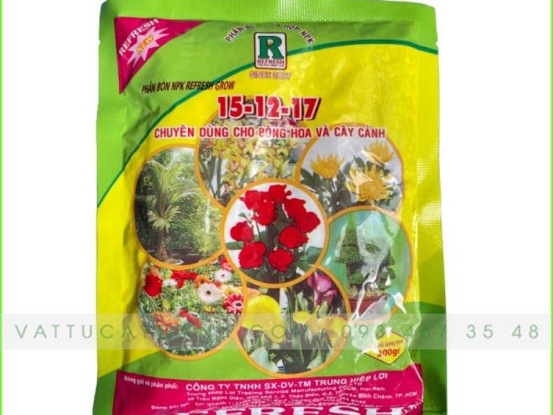 Phân Bón Npk Refresh Grow 15-12-17 - Điều Hòa Sinh Trưởng Cây Trồng