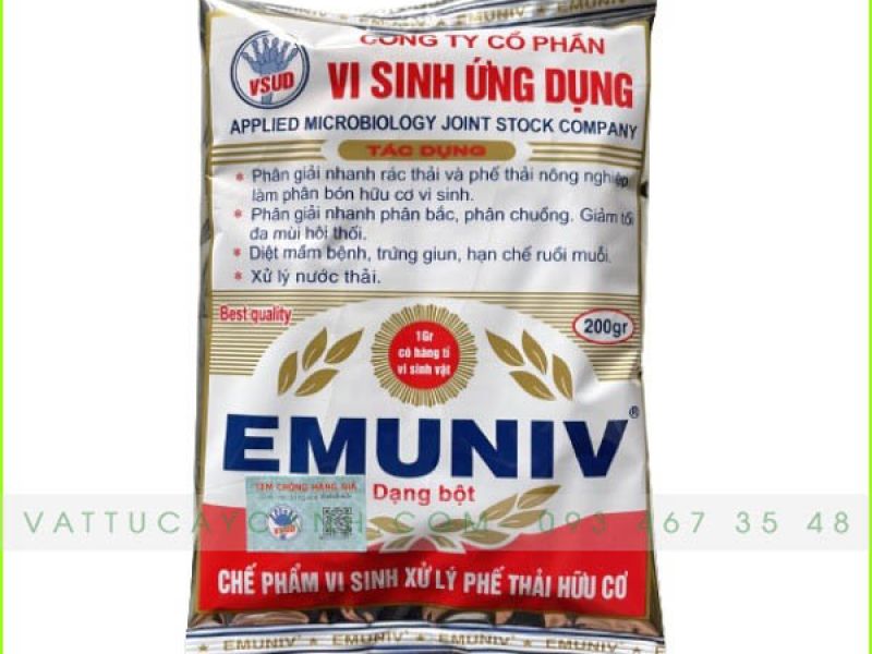 Chế Phẩm Vi Sinh Em - EMUNIV Dùng Ủ Phân Hữu Cơ, Xử Lý Rác Thải Hữu Cơ Cao Cấp