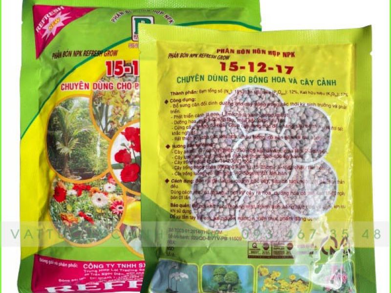 Phân Bón Npk Refresh Grow 15-12-17 - Điều Hòa Sinh Trưởng Cây Trồng